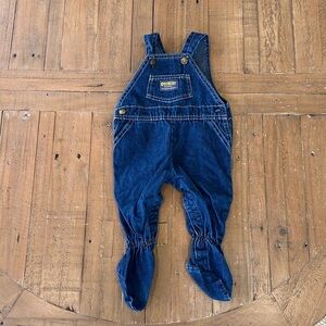 Oshkosh vintage denim footed overalls